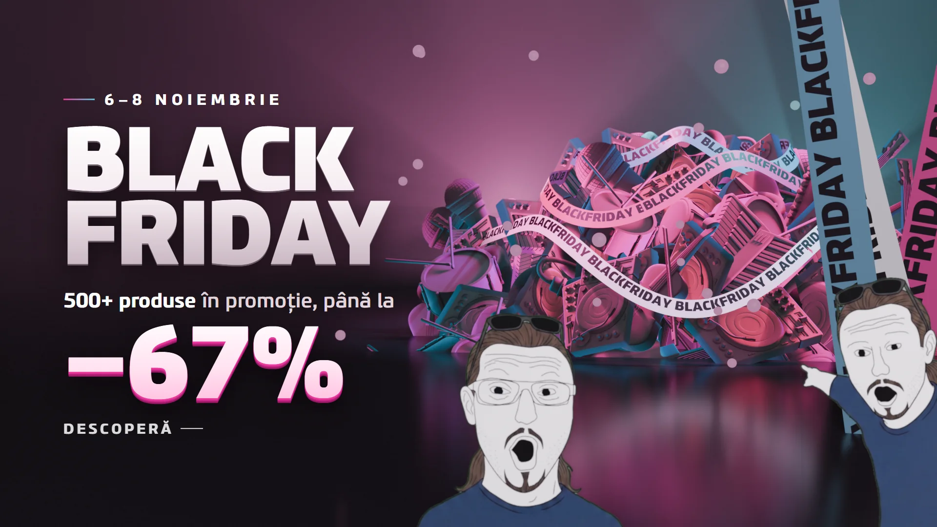 Black Friday SoundCreation, 6-8 noiembrie: peste 500 de produse în promoție, până la -67%